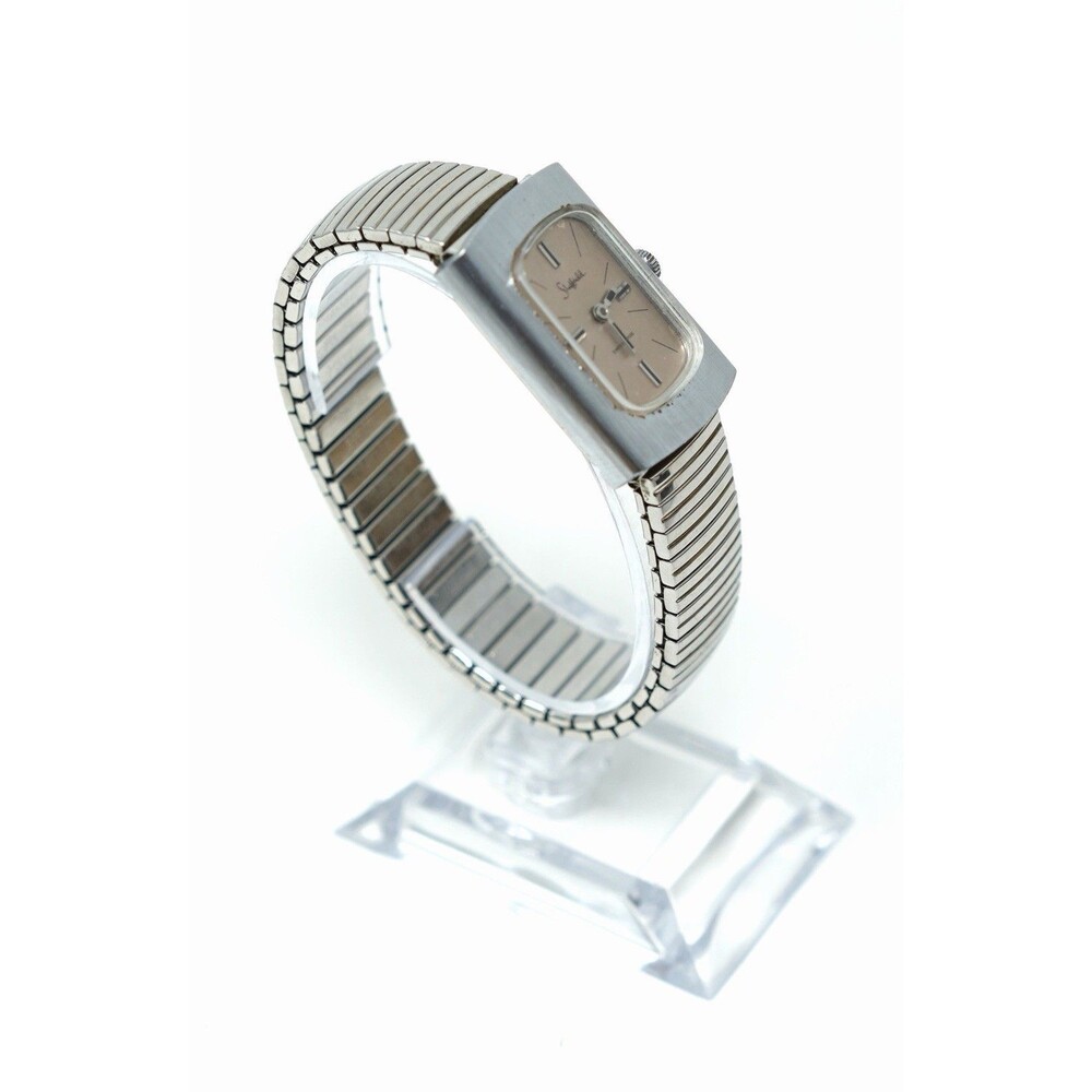 Vintage Sheffield Automatic Ladies Watch Rectangular Dial Bracelet Swiss Style